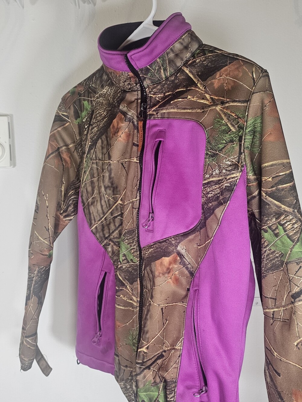 Trail Crest Camo Zip Up Womens Small Pink